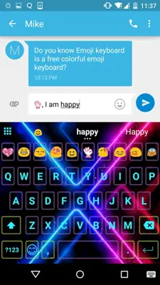 Electric Punk Emoji Keyboard android App screenshot 1