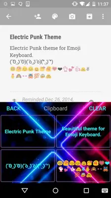 Electric Punk Emoji Keyboard android App screenshot 3