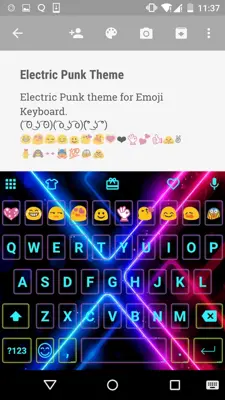 Electric Punk Emoji Keyboard android App screenshot 5